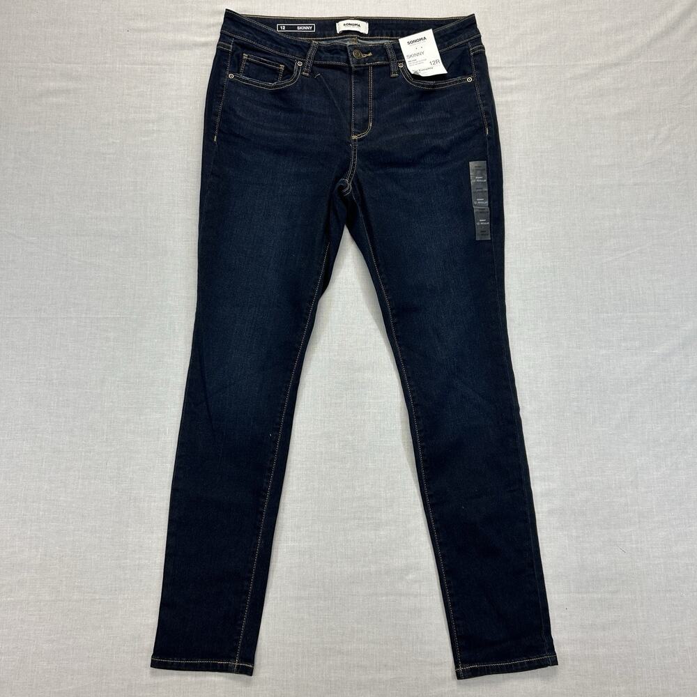Sonoma NEW The Everyday Jean Skinny Jeans Women's 12 Regular Stretch Mid Rise
